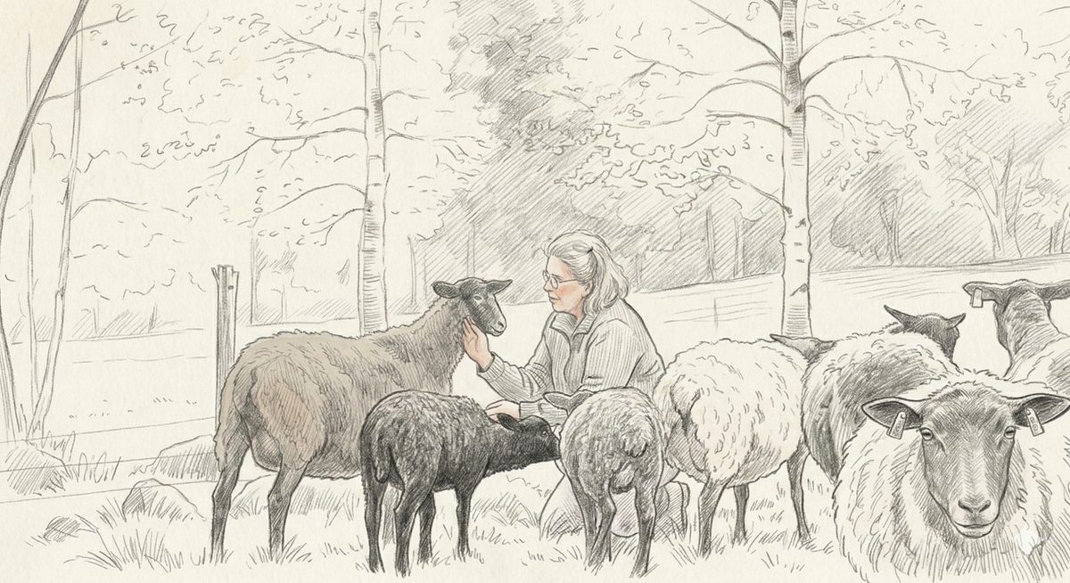 Far och Madeleine Marklund i skogen